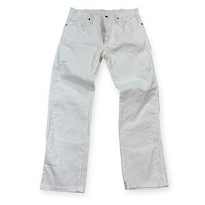 Vintageβ Wrangler Jeans Men's 33x30 White Straight Leg Denim Western